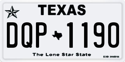 TX license plate DQP1190