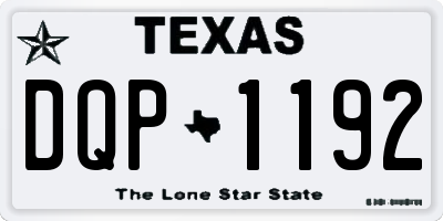 TX license plate DQP1192