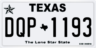 TX license plate DQP1193