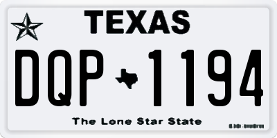 TX license plate DQP1194