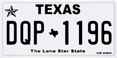TX license plate DQP1196