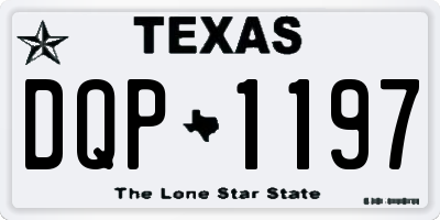 TX license plate DQP1197