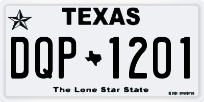 TX license plate DQP1201