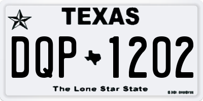 TX license plate DQP1202
