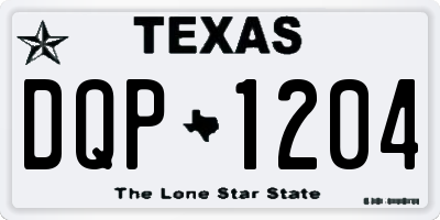 TX license plate DQP1204