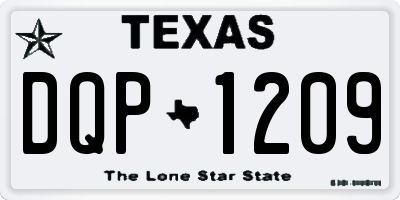 TX license plate DQP1209