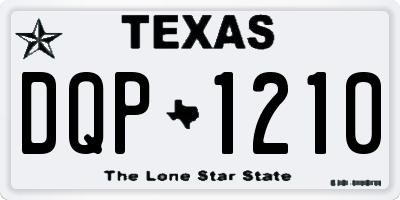 TX license plate DQP1210