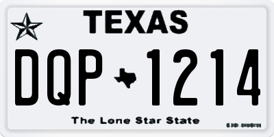 TX license plate DQP1214