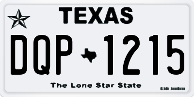 TX license plate DQP1215