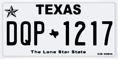 TX license plate DQP1217