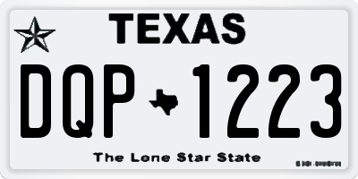 TX license plate DQP1223
