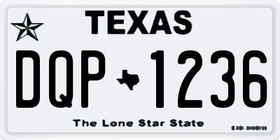 TX license plate DQP1236