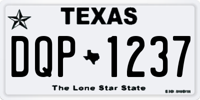TX license plate DQP1237