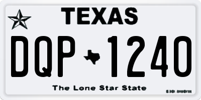 TX license plate DQP1240