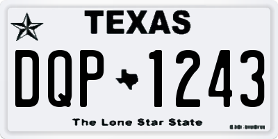 TX license plate DQP1243