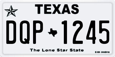 TX license plate DQP1245