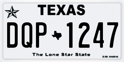 TX license plate DQP1247