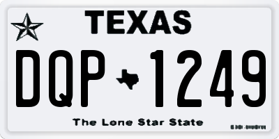 TX license plate DQP1249