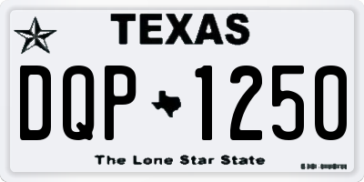TX license plate DQP1250