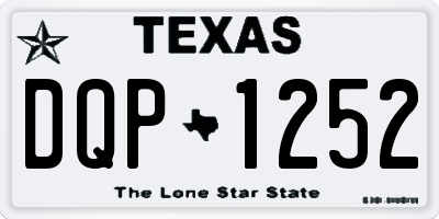 TX license plate DQP1252