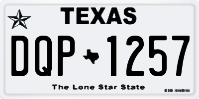 TX license plate DQP1257