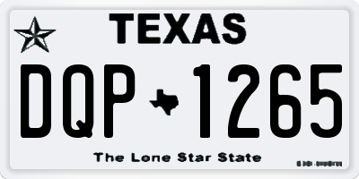 TX license plate DQP1265