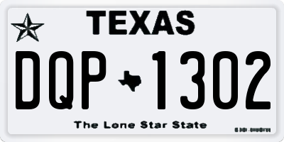 TX license plate DQP1302