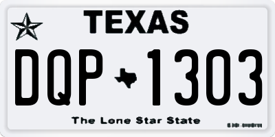 TX license plate DQP1303