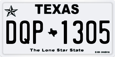TX license plate DQP1305