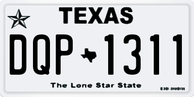 TX license plate DQP1311