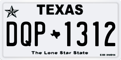 TX license plate DQP1312
