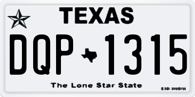 TX license plate DQP1315