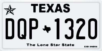 TX license plate DQP1320