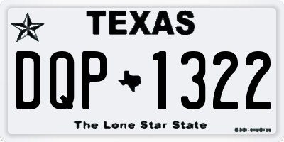 TX license plate DQP1322