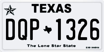 TX license plate DQP1326