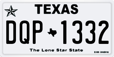 TX license plate DQP1332