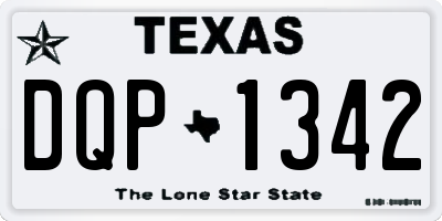 TX license plate DQP1342