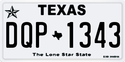 TX license plate DQP1343