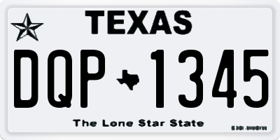 TX license plate DQP1345