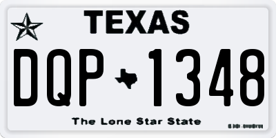 TX license plate DQP1348
