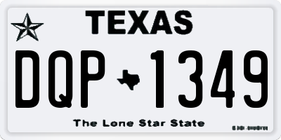 TX license plate DQP1349