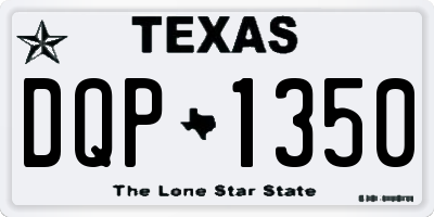 TX license plate DQP1350