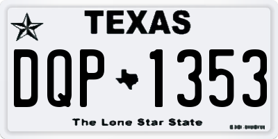TX license plate DQP1353