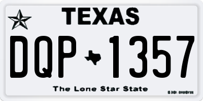 TX license plate DQP1357