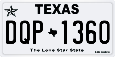 TX license plate DQP1360