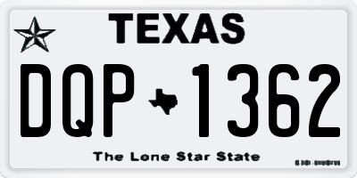 TX license plate DQP1362