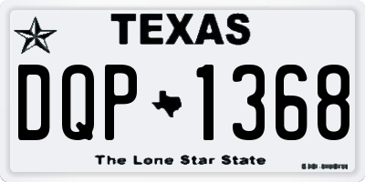 TX license plate DQP1368