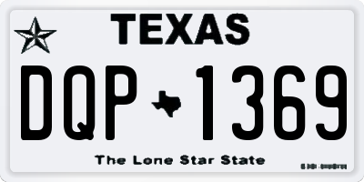 TX license plate DQP1369