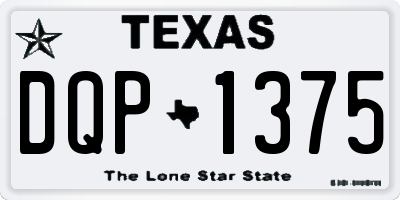 TX license plate DQP1375