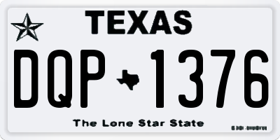 TX license plate DQP1376